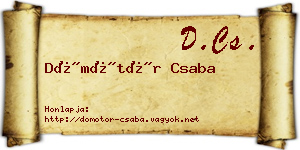 Dömötör Csaba névjegykártya